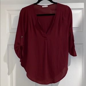 Lush V neck blouse